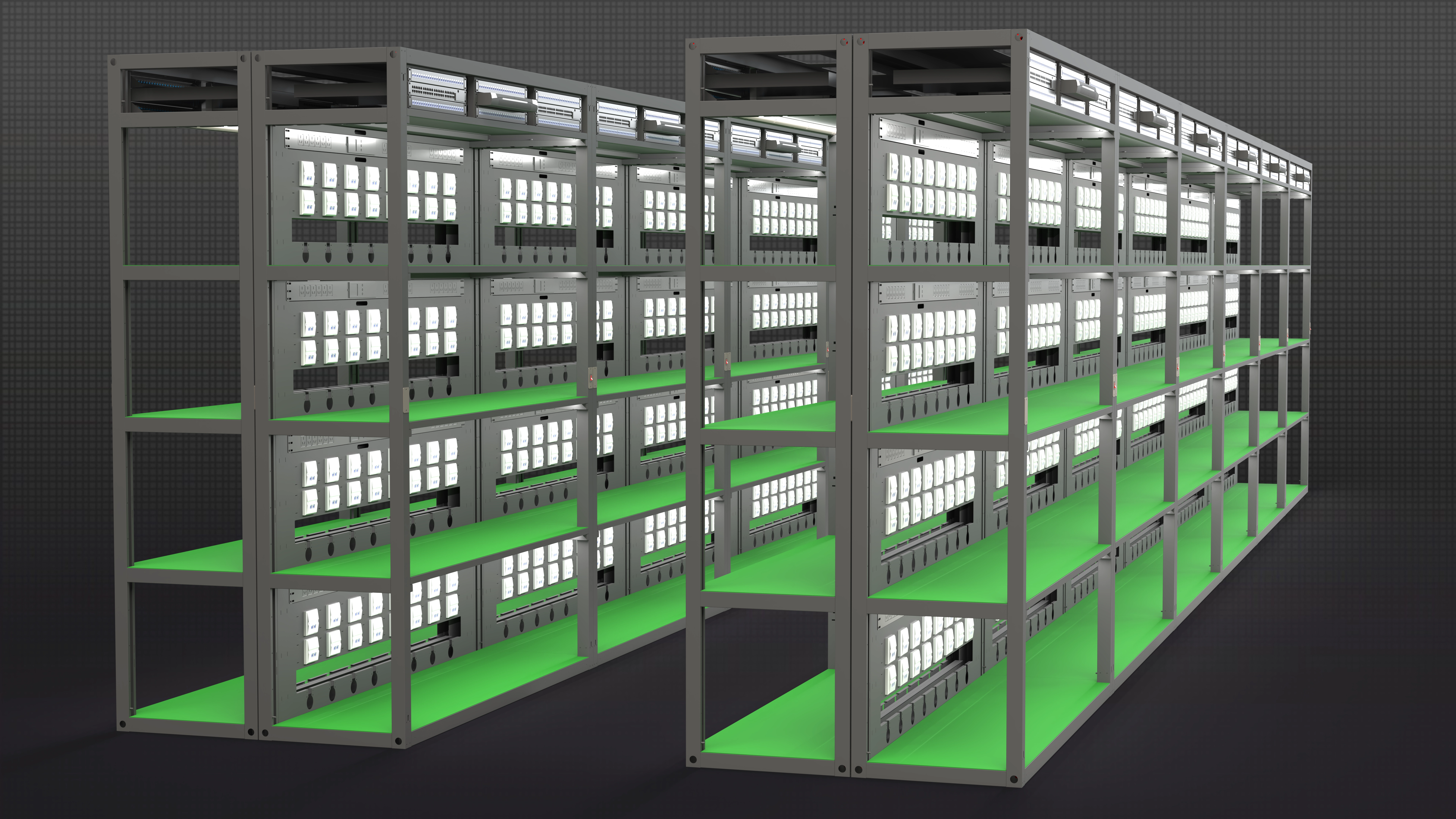DenseRack back-to-back and side-by-side deployment layout
