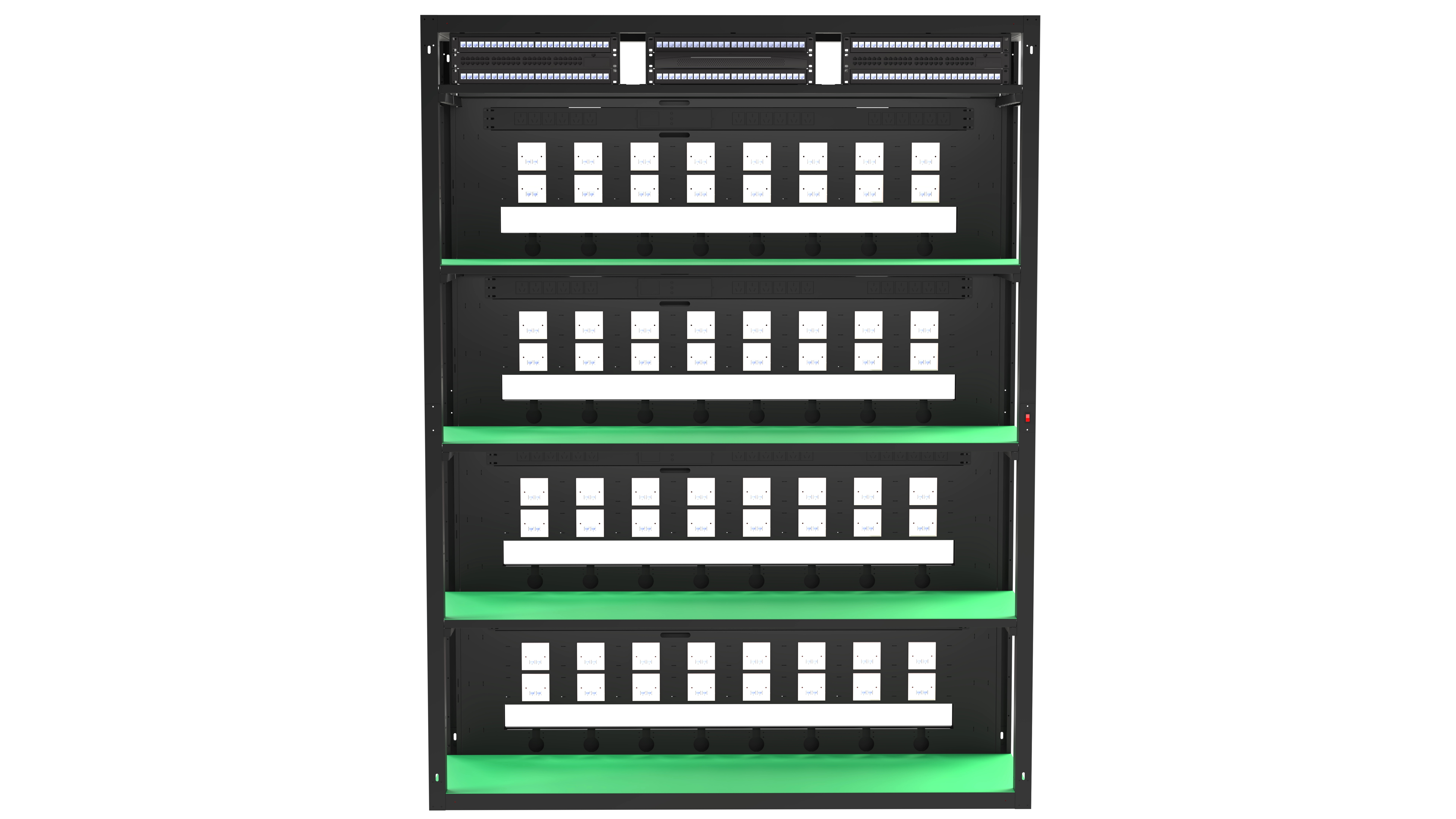 DenseRack high-density open-frame equipment rack front view